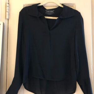 Aritzia black silk blouse. Excellent condition. XS